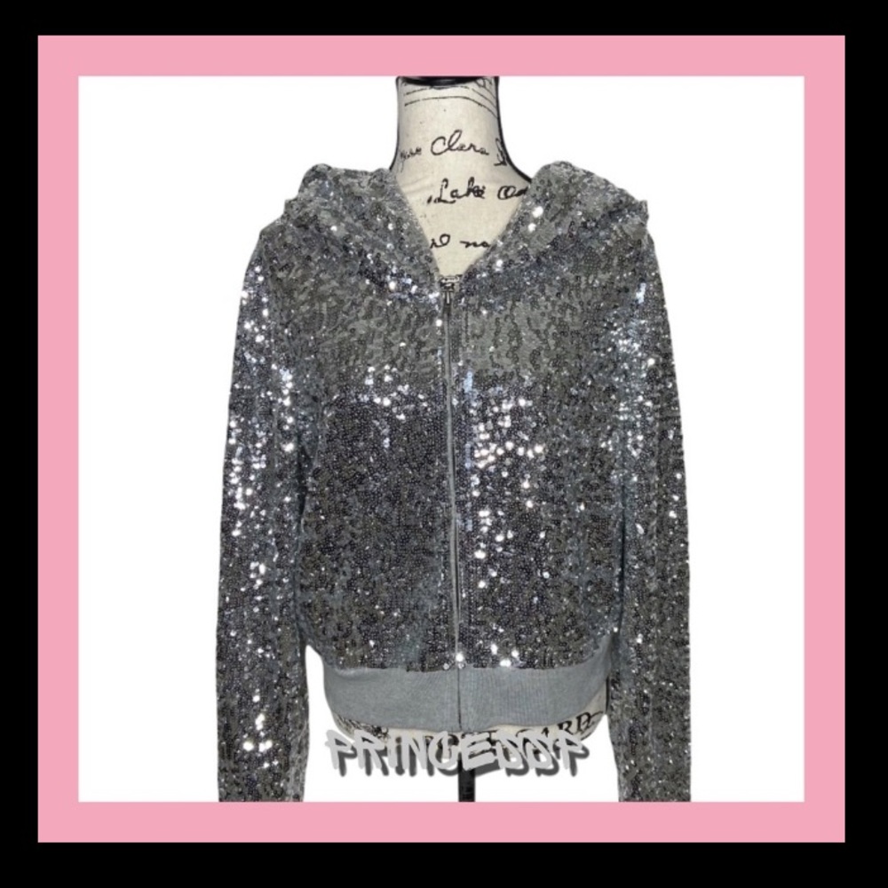 RARE/HTF PINK VS FASHION SHOW CADILLAC BLING FASHION SHOW HOODED JACKET - Picture 12 of 13